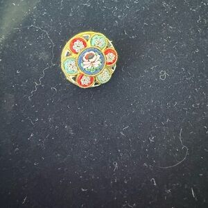 Colorful Floral Enamel Brooch